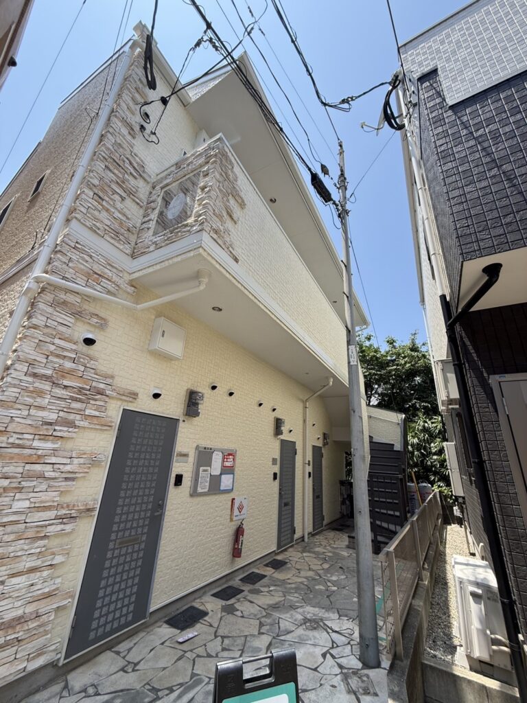 福岡市中央区　アパート　塗装・シーリング・足場工事